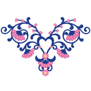 Symmetrical Floral Heart
